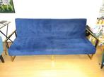 Design slaapbank (blauw-goud, fluweel), Ophalen, Gebruikt, Blauw, Tweepersoons