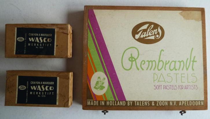 Talens Rembrandt kist Pastels + 2 doosjes Wasco Merkstift, Hobby en Vrije tijd, Schilderen, Gebruikt, Overige typen, Verzenden