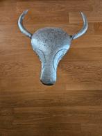 Stierenkop Wanddecoratie Metaal, Ophalen, Zo goed als nieuw
