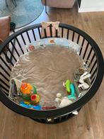 Zwarte ronde box op wieltjes van Bopita, Kinderen en Baby's, Boxen, Ophalen, Gebruikt, Rond, In hoogte verstelbaar