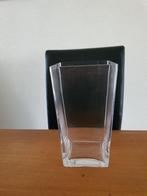 2 Moderne vierkanten, stevige, glazen vazen (nieuw), Minder dan 50 cm, Nieuw, Glas, Ophalen of Verzenden