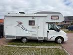 Unieke Dethleffs 6 pers Camper 2003 Dakairco nieuwe badkamer, Caravans en Kamperen, Alkoof, Fiat, Kluisje, Bedrijf