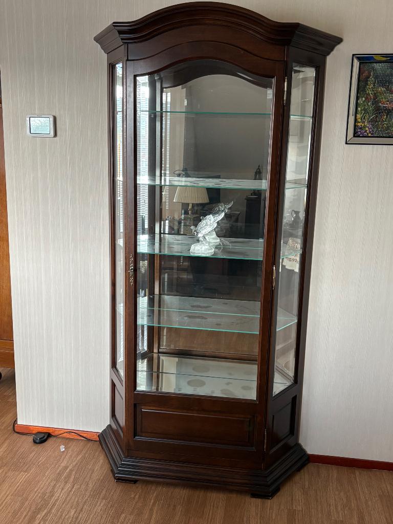 Vitrinekast, Huis en Inrichting, Kasten | Vitrinekasten, Ophalen, Met deur(en), 50 tot 100 cm, Zo goed als nieuw