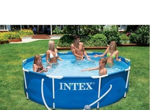 Complete set opzetzwembad Intex  305 met toebehoren, Tuin en Terras, Zwembaden, Gebruikt, Opzetzwembad, Minder dan 80 cm, 200 tot 400 cm
