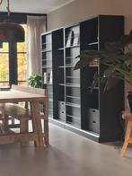 2 hele mooie zwarte wandkasten van Woood, Ophalen, 200 cm of meer, 150 tot 200 cm, Zo goed als nieuw