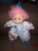 Vintage chiffon stoffen clown popje, blauw., Ophalen of Verzenden, Overige typen