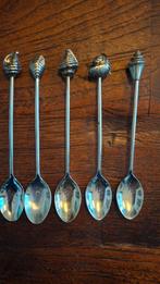 Vintage verzilverd lepels met schelp motief, Antiek en Kunst, Ophalen of Verzenden