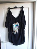 Yoek zgan zwart top met schoenafbeelding 48, Yoek, Zwart, Maat 46/48 (XL) of groter, Ophalen of Verzenden