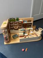 Vintage houten speelgoed winkeltje met toebehoren, Verzamelen, Poppenhuizen en Toebehoren, Gebruikt, Ophalen