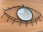 Oogvormige spiegel - Zwart staal - 45x30cm, Huis en Inrichting, Woonaccessoires | Spiegels, Minder dan 50 cm, Nieuw, Ophalen of Verzenden