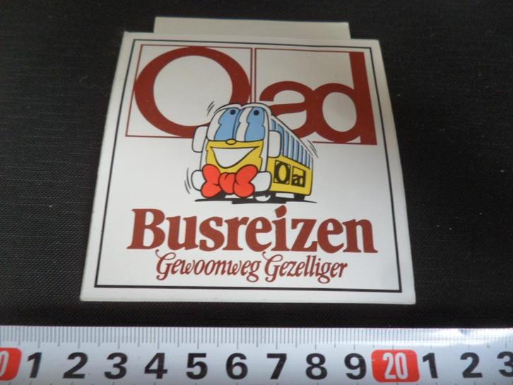sticker holten OAD busreizen gewoonweg gezelliger strip bus, Verzamelen, Stickers, Zo goed als nieuw, Bedrijf of Vereniging, Ophalen