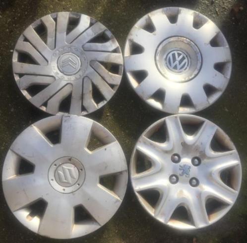 Wieldoppen Ford, Peugeot en Volkswagen, Auto diversen, Wieldoppen, Gebruikt, Ophalen of Verzenden
