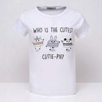 T-shirt cutest pie wit 134, Kinderen en Baby's, Kinderkleding | Maat 134, Ophalen of Verzenden, Nieuw, Meisje, Shirt of Longsleeve