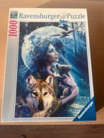 Ravensburger Puzzel 1000 stukjes - Wolf en Vrouw, Ophalen of Verzenden, 500 t/m 1500 stukjes, Zo goed als nieuw, Legpuzzel