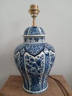 Mooie grote Delfts Blauwe vaaslamp van Boch, Ophalen of Verzenden, Zo goed als nieuw, Minder dan 50 cm