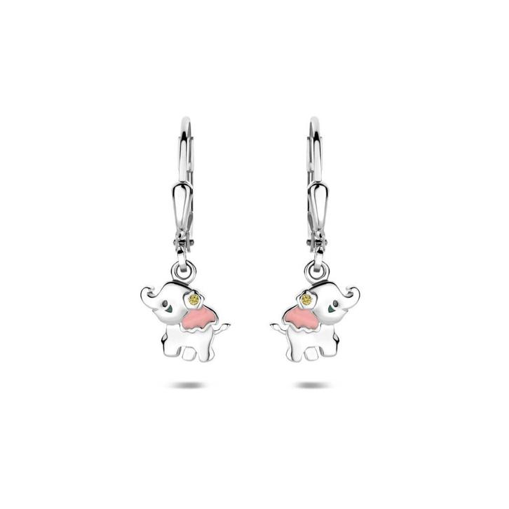 Kinderoorhangers met Olifantjes - zilver/zirkonia/emaille, Sieraden, Tassen en Uiterlijk, Kindersieraden, Nieuw, Oorbellen, Roze