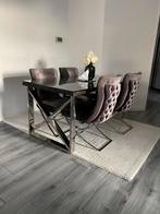 Luxe Salontafel & Eettafel met Stoelen (Zo Goed Als Nieuw), Ophalen of Verzenden, Zo goed als nieuw, 4 tot 6 stoelen