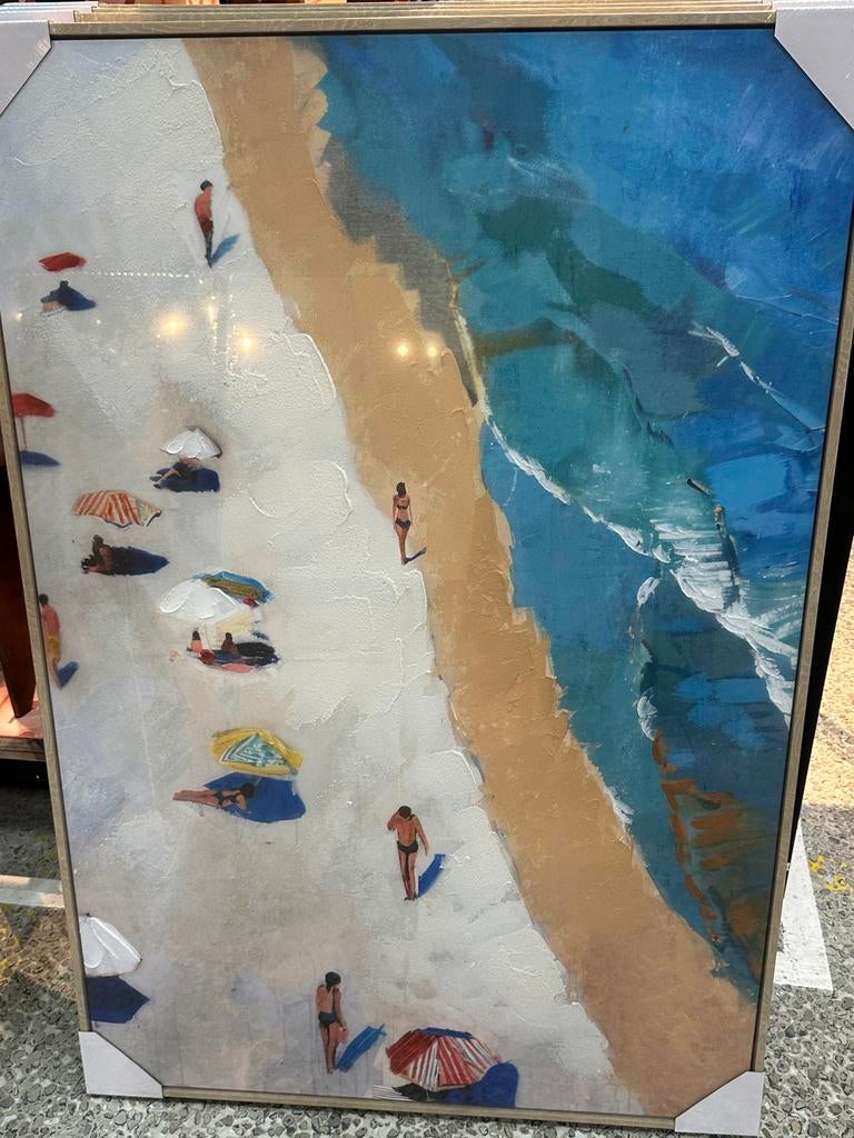 ‘Strand’ Schilderij met lijst 100 X 140 CM, Ophalen