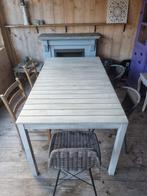 Tuin tafel + stoelen - 165x90cm, Ophalen, Gebruikt, 50 tot 100 cm, 150 tot 200 cm