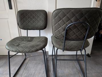 Label51 Sev 2 eetkamerstoelen army green beschikbaar voor biedingen