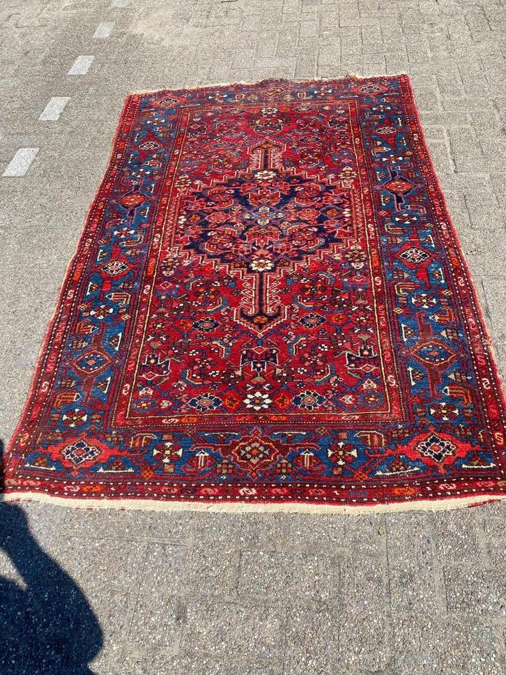 Hamadan Perzisch tapijt  uit circa 1940, Huis en Inrichting, Stoffering | Tapijten en Kleden, Gebruikt, 100 tot 150 cm, 200 cm of meer
