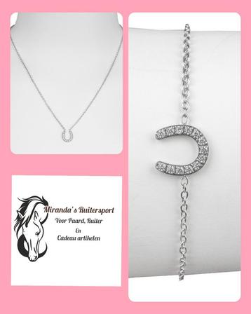 Nieuw ketting en armbandje hoefijzer Strass beschikbaar voor biedingen