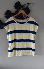 BONPRIX t Shirt geel crème blauw streep L🌝, Maat 42/44 (L), Ophalen of Verzenden, Zo goed als nieuw, Korte mouw