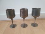 3 antieke verzilverde wijn bekers - merk Strachan, Ophalen of Verzenden