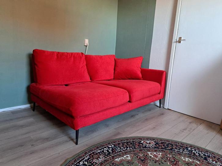 Rode design bank Alberto Made in Italy - verstelbaar, Huis en Inrichting, Banken | Sofa's en Chaises Longues, Stof, Ophalen