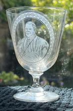 ANTIEK 19 EEUWS GLAS  - PAUS PIUS IX -, Antiek en Kunst, Antiek | Glas en Kristal, Verzenden