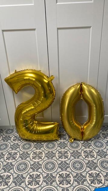 Feest letter opblaas letter goud 20 versiering decoratie beschikbaar voor biedingen