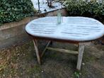 tuintafel, Tuin en Terras, Tuintafels, Ophalen, Gebruikt, Ovaal, Hout