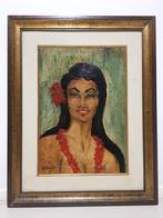 PAUL GAUGUIN PORTRAIT OF TAHITIAN WOMEN ANTIQUE OIL PAINTING, Antiek en Kunst, Kunst | Schilderijen | Klassiek, Ophalen of Verzenden