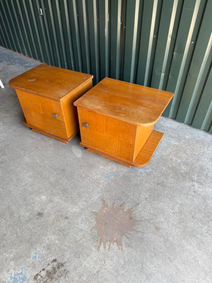 Vintage Retro Nachtkastjes Set 1960s, Huis en Inrichting, Woonaccessoires | Kisten, Gebruikt, Minder dan 50 cm, Ophalen of Verzenden