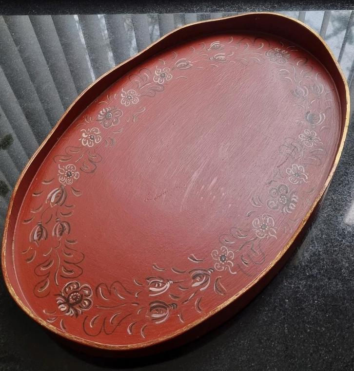 Authentiek Hindeloopen dienblad, Antiek en Kunst, Curiosa en Brocante, Ophalen of Verzenden