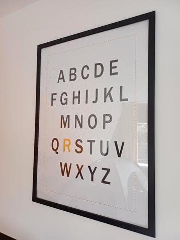 Lijst met alfabet poster 73 x 53 beschikbaar voor biedingen
