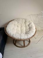 Rotan Papasan Stoel met Kussen, Ophalen, Gebruikt, Rond, Riet of Rotan