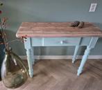 Oude Grenen  sidetable met Lade - Landelijke Stijl, Antiek en Kunst, Ophalen of Verzenden