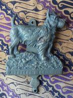 Antieke deurklopper uit Engeland met een terriër 15,8 cm., Ophalen of Verzenden, Koper