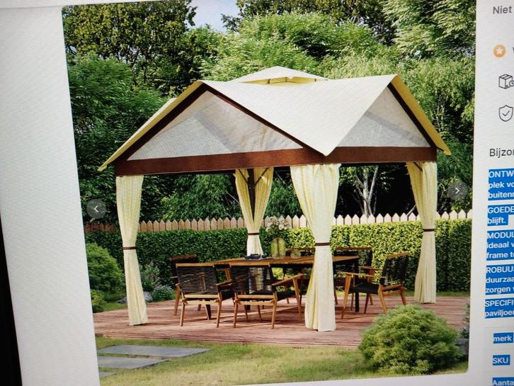 Mooi tuinpaviljoen te koop!, Tuin en Terras, Overkappingen, Nieuw, Tuinpaviljoen, Ophalen of Verzenden
