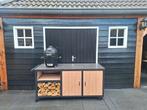 Stoere buitenkeuken met stalen frame en hardstenen blad, Ophalen of Verzenden, Nieuw, Houtskool