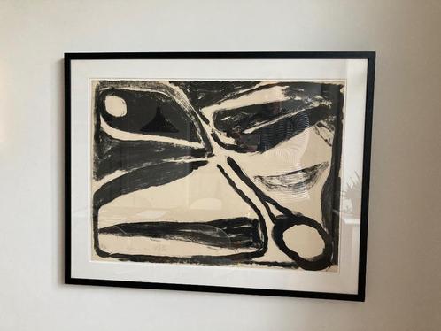 Bram van Velde - Zwart-wit litho uit 1966, Antiek en Kunst, Kunst | Litho's en Zeefdrukken, Ophalen