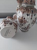 Golda brown.drietand  handpainted, Antiek en Kunst, Antiek | Vazen, Ophalen of Verzenden