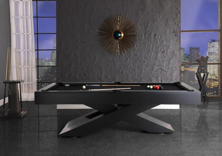 Pooltafel Lexor X-One Black 8FT Pooltafelland, Sport en Fitness, Biljarten en Poolen, Nieuw, Pooltafel, Ophalen of Verzenden