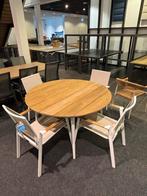 Teakhouten Tuinset - Rond Teak/aluminium, Tuin en Terras, Ophalen, Gebruikt, Rond, Teakhout