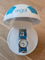 Voetbal Horloge - Lucardi (Regal), Sieraden, Tassen en Uiterlijk, Ophalen of Verzenden, Zo goed als nieuw, Blauw, Jongen of Meisje