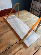Marmeren decoratieve plank met goudkleurige beugels, Ophalen, Nieuw