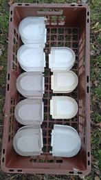 Drinkbakjes klepbakjes badjes badhuis vogelkooi broedkooi, Ophalen, Gebruikt
