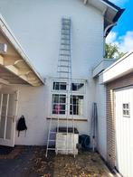 Aluminium opsteekladder 2-delig 2x22 sporten, Doe-het-zelf en Verbouw, Ladders en Trappen, Ophalen, Zo goed als nieuw, 4 meter of meer