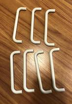 7 witte handgrepen voor kastje, lade of deur wit plastic, Ophalen of Verzenden, Gebruikt